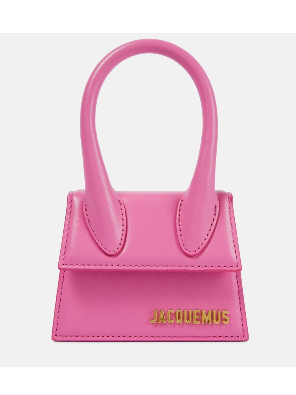 Jacquemus Hot Pink Le Chiquito Mini Tote with Gold Logo